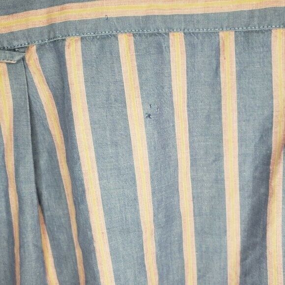 Boston Traders Mens Size M Blue Solid Long Sleeve Button Down Dress Shirt - Picture 3 of 8